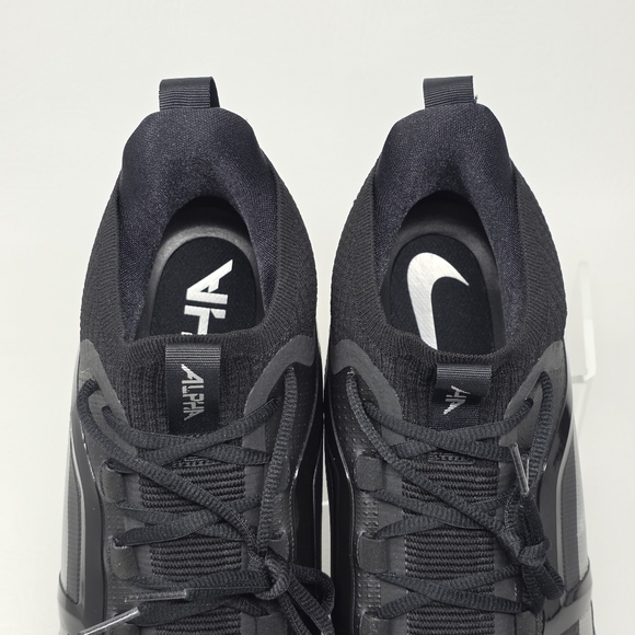 Nike Alpha Elite 4 Menace Football Cleats Black Gray FD7036-002 Mens Size 10 New